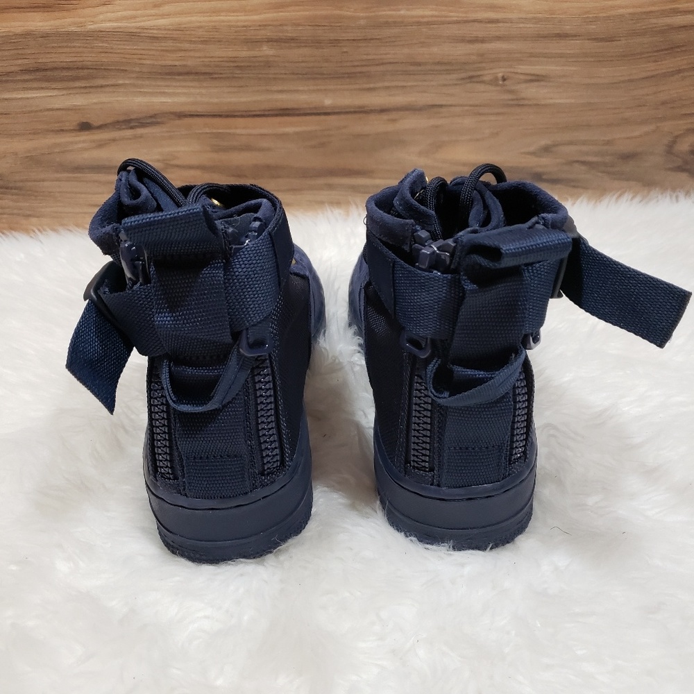New Nike SF Air Force 1 Mid Navy Blue Sneakers - Picture 7 of 8